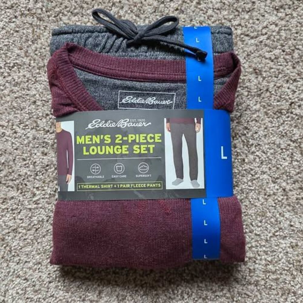 Eddie Bauer Men’s 2-Piece Lounge Set Size Large
